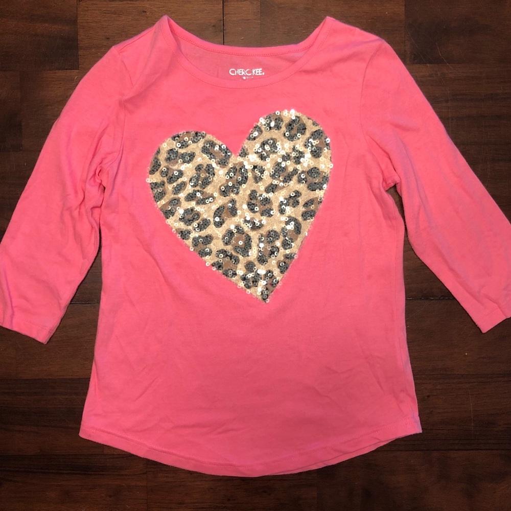 Cherokee Girls Heart Tee Shirt Large